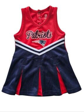 NFL Team Apparel Girl Toddler New England Patriots‎ Cheerleader Jumper Sz 18 Mos